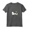 HapTiger Snoopy Woodstock T-shirt arcobaleno Maglietta con Collo a V - Licenza Ufficiale - Design OPNT-0129