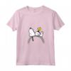 HapTiger Snoopy Woodstock T-shirt arcobaleno Maglietta con Collo a V - Licenza Ufficiale - Design OPNT-0129