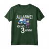 Bambino Polizia Con Auto della Polizia - Allarme! Io Ho 3 Anni Maglietta per Compleanno - Idea Regalo per Bambini Appassionati della Polizia