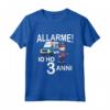 Bambino Polizia Con Auto della Polizia - Allarme! Io Ho 3 Anni Maglietta per Compleanno - Idea Regalo per Bambini Appassionati della Polizia