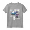 Bambino Polizia Con Auto della Polizia - Allarme! Io Ho 3 Anni Maglietta per Compleanno - Idea Regalo per Bambini Appassionati della Polizia