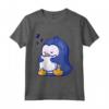 Carino Pinguino Dormire Abbraccio Cuscino Kawaii Maglietta - Ideale per Bambini, Ragazze e Adolescenti - Regalo Divertente