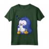 Carino Pinguino Dormire Abbraccio Cuscino Kawaii Maglietta - Ideale per Bambini, Ragazze e Adolescenti - Regalo Divertente