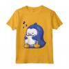 Carino Pinguino Dormire Abbraccio Cuscino Kawaii Maglietta - Ideale per Bambini, Ragazze e Adolescenti - Regalo Divertente