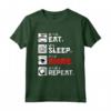 Giapponese Anime e Manga Kawaii Eat Sleep Anime Repeat Maglietta - Regalo Divertente per Otaku e Amanti degli Anime