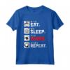 Giapponese Anime e Manga Kawaii Eat Sleep Anime Repeat Maglietta - Regalo Divertente per Otaku e Amanti degli Anime
