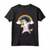 Dabbing Unicorno Camicia Carino - T Shirt Danza Unicorno Con Arcobaleno - Regalo Compleanno per Bambini Amanti degli Unicorni