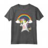 Dabbing Unicorno Camicia Carino - T Shirt Danza Unicorno Con Arcobaleno - Regalo Compleanno per Bambini Amanti degli Unicorni