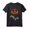 Halloween Zucca Videogioco Gamer Bambini Uomo - Maglietta Costume per Halloween con Controller - Ideale per Ragazzi, Ragazze e Famiglie