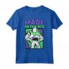HapTiger Pixar Toy Story 4 Buzz Lightyear Made In The 90's C1 Maglietta - Officially Licensed Apparel for Fans of the 90's Nostalgia