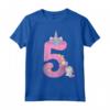 Maglietta Compleanno 5 Anni Bambina Unicorno - Design Carino per Ragazze Amanti degli Unicorni