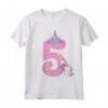 Maglietta Compleanno 5 Anni Bambina Unicorno - Design Carino per Ragazze Amanti degli Unicorni