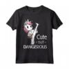 Cute but Dangerous Brazilian Jiu-Jitsu Brown Belt Unicorn Maglietta - Unique Martial Arts Clothing Design for Women, Men, Boys, and Girls