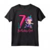 Camicia Sirena 7° Compleanno 7 Anni Bambina - Maglietta Leggera per Compleanno - Ideale per Amanti delle Sirene