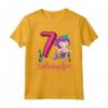 Camicia Sirena 7° Compleanno 7 Anni Bambina - Maglietta Leggera per Compleanno - Ideale per Amanti delle Sirene