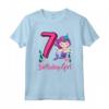 Camicia Sirena 7° Compleanno 7 Anni Bambina - Maglietta Leggera per Compleanno - Ideale per Amanti delle Sirene