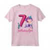 Camicia Sirena 7° Compleanno 7 Anni Bambina - Maglietta Leggera per Compleanno - Ideale per Amanti delle Sirene