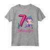 Camicia Sirena 7° Compleanno 7 Anni Bambina - Maglietta Leggera per Compleanno - Ideale per Amanti delle Sirene