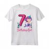 Camicia Sirena 7° Compleanno 7 Anni Bambina - Maglietta Leggera per Compleanno - Ideale per Amanti delle Sirene