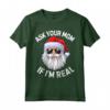 Ask Your Mom If I'm Real Funny Christmas Santa Claus Xmas Maglietta - Perfect Pajamas or PJ Costume Party Outfit