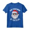 Ask Your Mom If I'm Real Funny Christmas Santa Claus Xmas Maglietta - Perfect Pajamas or PJ Costume Party Outfit