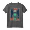 Humans Aren't Real T-Shirt - Divertente Maglietta Alien UFO Anni '70 '80 - Regalo Fantascientifico per Appassionati di Alieni