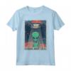Humans Aren't Real T-Shirt - Divertente Maglietta Alien UFO Anni '70 '80 - Regalo Fantascientifico per Appassionati di Alieni