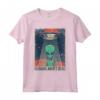Humans Aren't Real T-Shirt - Divertente Maglietta Alien UFO Anni '70 '80 - Regalo Fantascientifico per Appassionati di Alieni