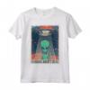 Humans Aren't Real T-Shirt - Divertente Maglietta Alien UFO Anni '70 '80 - Regalo Fantascientifico per Appassionati di Alieni