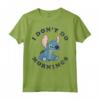 HapTiger Lilo & Stitch Vintage I Don't Do Mornings Stitch V2 T-Shirt - Official Men and Women's Apparel - Unique Distressed Design