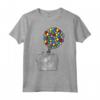 HapTiger Pixar Up Sketched House Balloons Maglietta - Adventure Themed Apparel - Officially Licensed