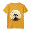 Gatto Pipistrelli e Zucche - T-shirt Carina a Tema Halloween - Ideale per Festeggiare con Stile