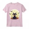 Gatto Pipistrelli e Zucche - T-shirt Carina a Tema Halloween - Ideale per Festeggiare con Stile