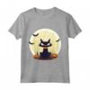 Gatto Pipistrelli e Zucche - T-shirt Carina a Tema Halloween - Ideale per Festeggiare con Stile