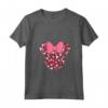 HapTiger Minnie Mouse Icon Pink Hearts Valentine's Day Maglietta con Collo a V - Matching Couples Shirts for Him and Her