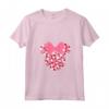 HapTiger Minnie Mouse Icon Pink Hearts Valentine's Day Maglietta con Collo a V - Matching Couples Shirts for Him and Her