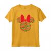 HapTiger Minnie Mouse Icon Red and Green Holiday Maglietta - Cute Family Christmas Shirts for Women, Men, Boys, and Girls