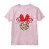 HapTiger Minnie Mouse Icon Red and Green Holiday Maglietta - Cute Family Christmas Shirts for Women, Men, Boys, and Girls