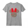 HapTiger Minnie Mouse Icon Red and Green Holiday Maglietta - Cute Family Christmas Shirts for Women, Men, Boys, and Girls