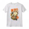 Ramen Clothing Graphic Cat Sushi Kawaii Anime Tee - Maglietta Giapponese per Appassionati - Leggera e Kawaii