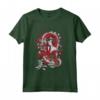Geisha Lewd Girl Mighty Dragon Spirit Maglietta - Design Yokai con Stile Ink Tattoo - Ideale per Cosplay e Appassionati di Cultura Giapponese