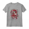 Geisha Lewd Girl Mighty Dragon Spirit Maglietta - Design Yokai con Stile Ink Tattoo - Ideale per Cosplay e Appassionati di Cultura Giapponese