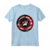 HapTiger Captain America Avengers Shield Flag Maglietta - Officially Licensed Apparel for Marvel Fans