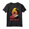 HapTiger Pixar Cars Lightning McQueen 6th Birthday Peel Out Maglietta - Official Pixar Apparel for Kids