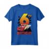HapTiger Pixar Cars Lightning McQueen 6th Birthday Peel Out Maglietta - Official Pixar Apparel for Kids