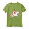 Gesù Equitazione Unicorno Maglietta - Regalo Divertente di Gesù con Unicorno - Acquista Online