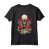 Consente Rock & Roll Scheletro Mano Vintage Retro Maglietta - Ideale per Concerti e Regali di Natale Rock and Roll