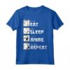 Maglietta Eat Sleep Anime Repeat - Divertente Idea Regalo in Stile Manga Giapponese - Regalo di Natale e Compleanno per Appassionati di Anime e Cultura Giapponese