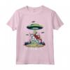 Gesù & Santa Equitazione Su Unicorno - Maglia a Manica Lunga Alien UFO Natale - Believe nella Magia Natalizia - Ideale Regalo di Natale