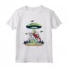 Gesù & Santa Equitazione Su Unicorno - Maglia a Manica Lunga Alien UFO Natale - Believe nella Magia Natalizia - Ideale Regalo di Natale